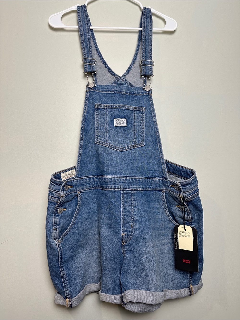 NEW Levi’s overall shorts denim boho vacation beach resort hippie cottagecore